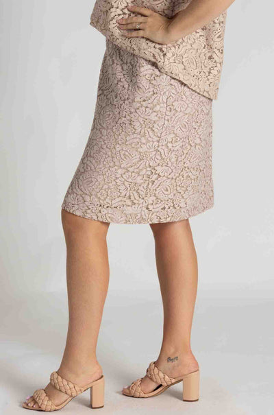 Mela Purdie - Knee Skirt in Broderie Lace