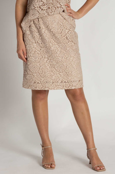 Mela Purdie - Knee Skirt in Broderie Lace