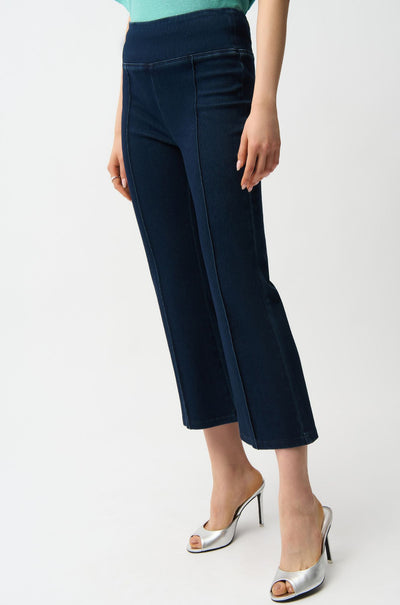Joseph Ribkoff - Knit Denim Cropped Flare Pant