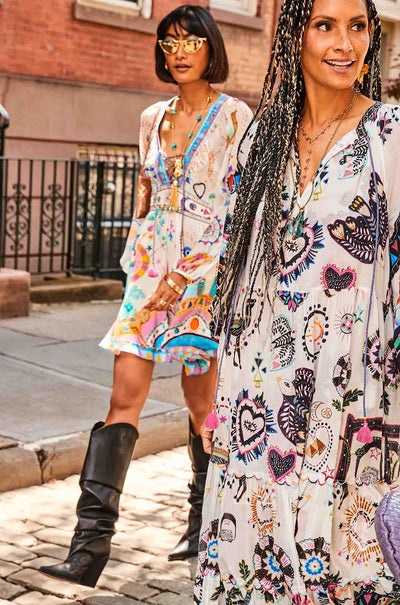 Camilla - Living In Colour Lace Up Front Short Dress