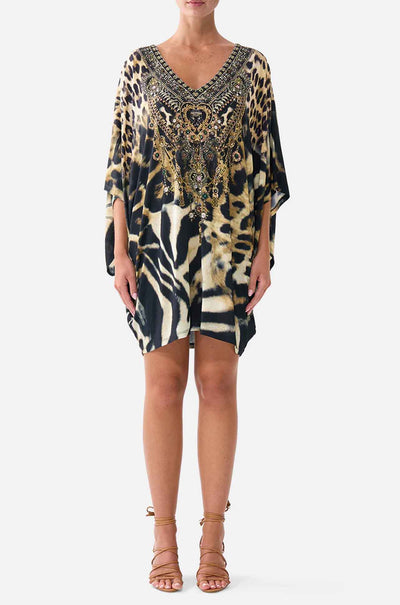 Camilla - Leotigra Land Bat Sleeve Dress