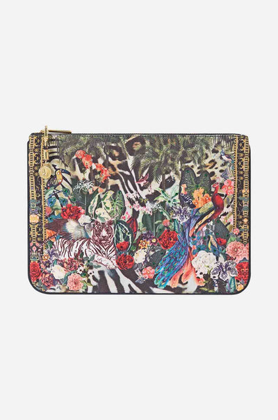 Camilla - Leotigra Land Small Canvas Clutch