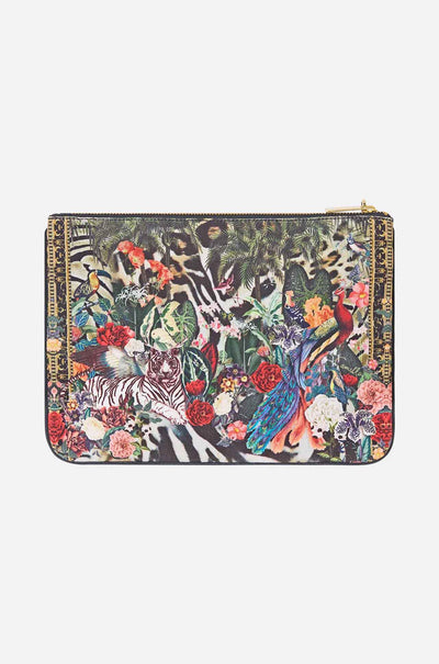 Camilla - Leotigra Land Small Canvas Clutch