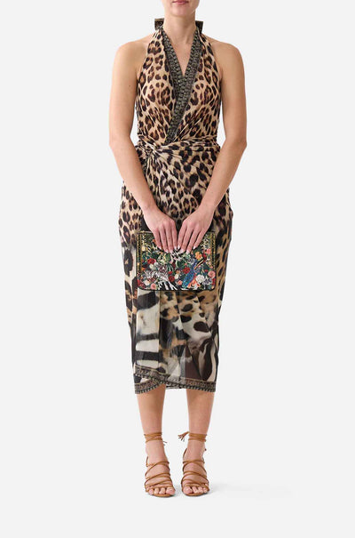 Camilla - Leotigra Land Small Canvas Clutch