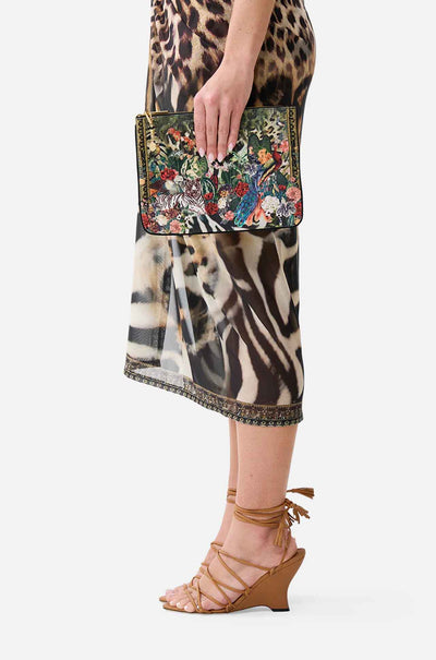 Camilla - Leotigra Land Small Canvas Clutch
