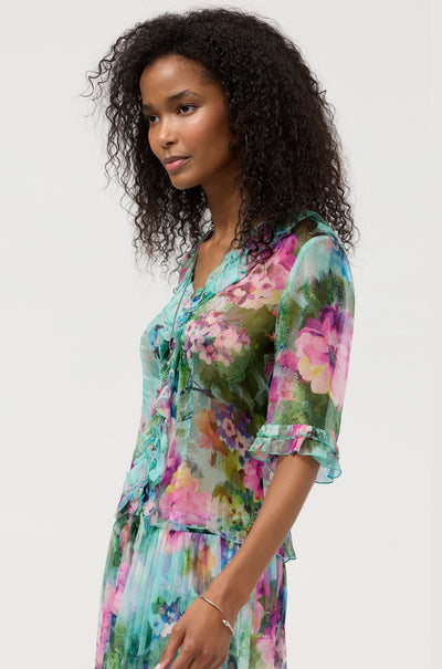 Johnny Was - Lorelei Ruffle Button Up Shirt