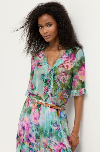 Johnny Was - Lorelei Ruffle Button Up Shirt