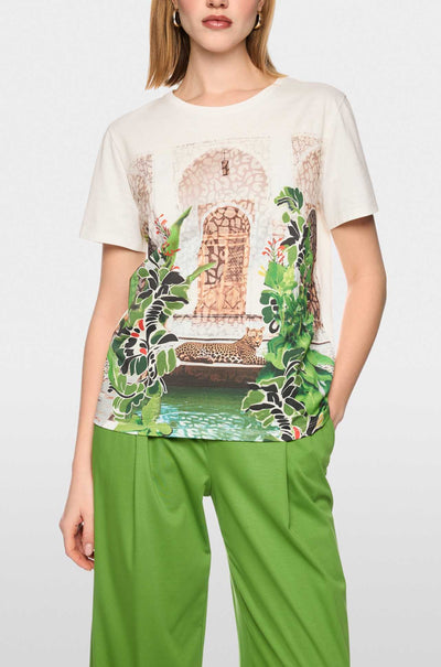 Marc Cain - Leo's Oasis Rethink Together Printed T-Shirt