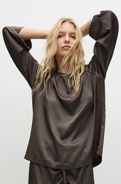 Mela Purdie - LS Slice Neck Plaza in Stretch Gloss