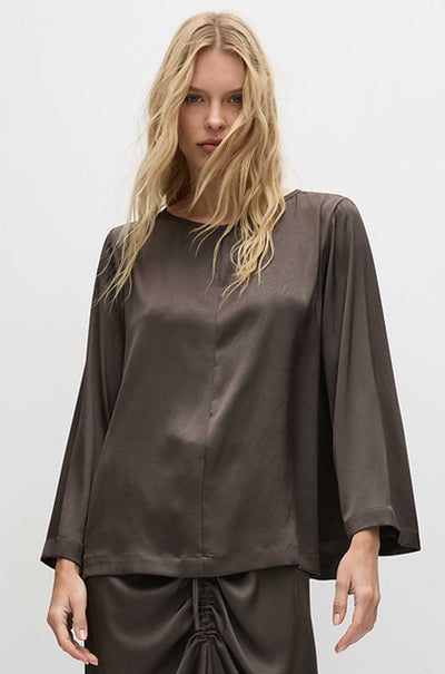 Mela Purdie - LS Slice Neck Plaza in Stretch Gloss