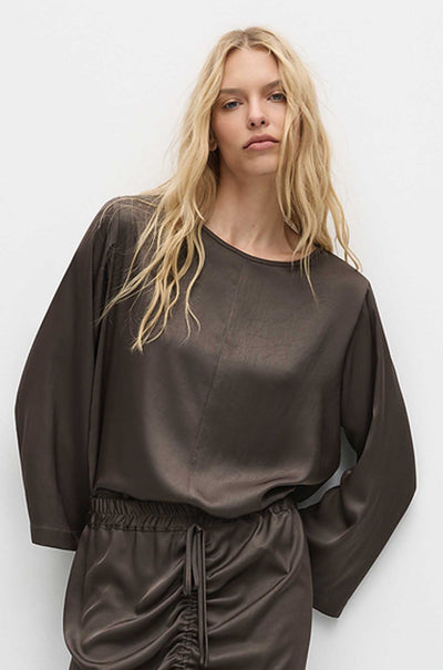 Mela Purdie - LS Slice Neck Plaza in Stretch Gloss
