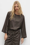 Mela Purdie - LS Slice Neck Plaza in Stretch Gloss
