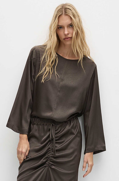 Mela Purdie - LS Slice Neck Plaza in Stretch Gloss