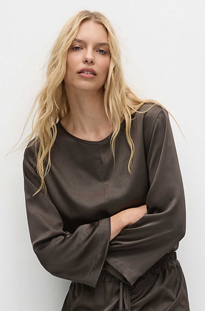 Mela Purdie - LS Slice Neck Plaza in Stretch Gloss