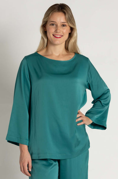 Mela Purdie - LS Slice Neck Plaza in Stretch Gloss