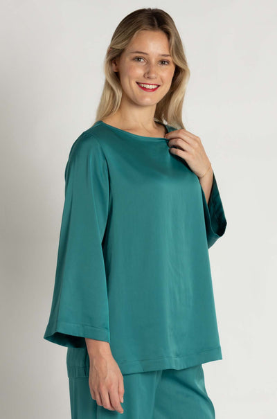 Mela Purdie - LS Slice Neck Plaza in Stretch Gloss