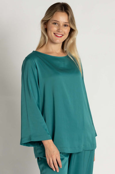 Mela Purdie - LS Slice Neck Plaza in Stretch Gloss