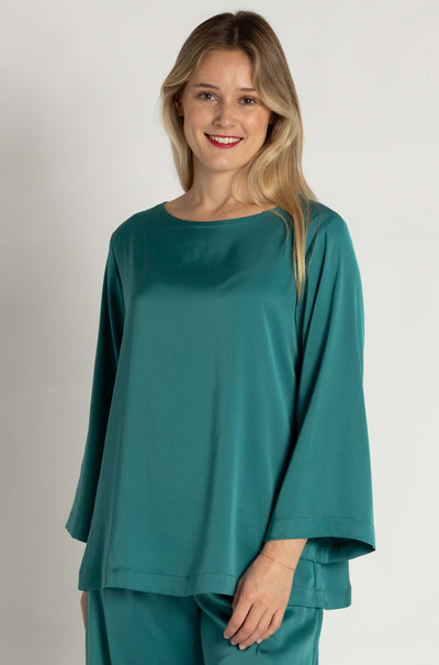Mela Purdie - LS Slice Neck Plaza in Stretch Gloss
