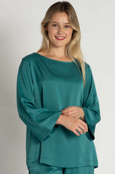 Mela Purdie - LS Slice Neck Plaza in Stretch Gloss