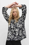 Mela Purdie - LS Slice Neck Plaza in Tuberose Print Charmeuse