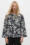 Mela Purdie - LS Slice Neck Plaza in Tuberose Print Charmeuse