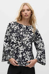 Mela Purdie - LS Slice Neck Plaza in Tuberose Print Charmeuse