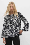 Mela Purdie - LS Slice Neck Plaza in Tuberose Print Charmeuse