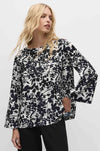 Mela Purdie - LS Slice Neck Plaza in Tuberose Print Charmeuse
