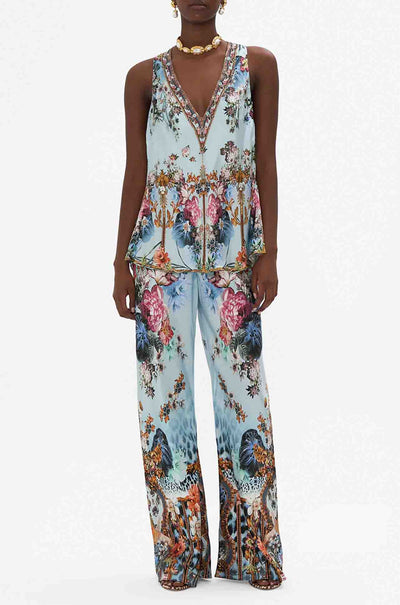 Camilla - Letters To Leo V-Neck Top w/ Knot Back