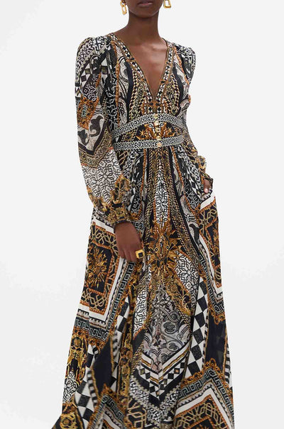 Camilla - Look Up Tesoro Button Dress w/ Shaped Waistband