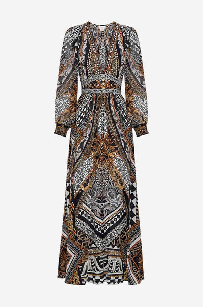 Camilla - Look Up Tesoro Button Dress w/ Shaped Waistband