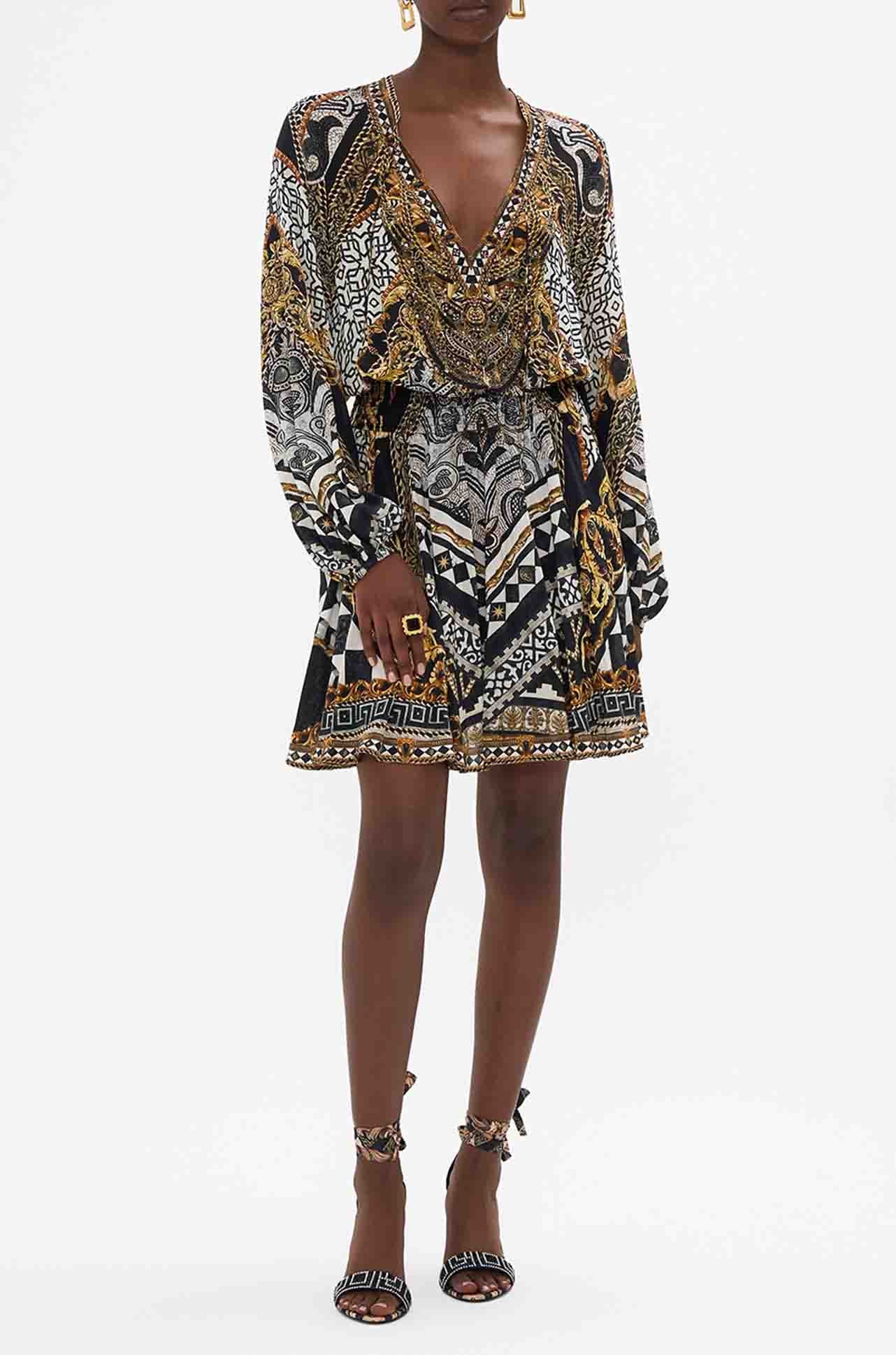 camilla shirred relaxed short dress CAMILLA