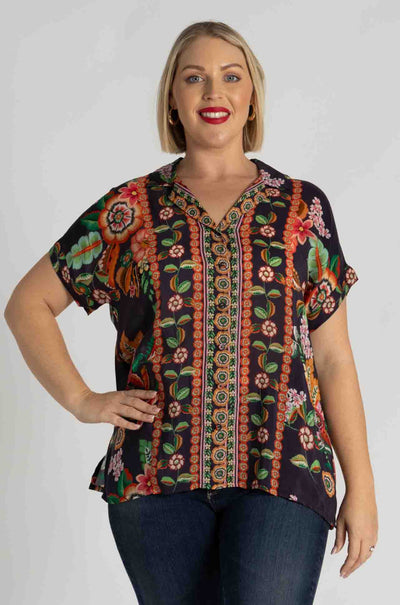 Johnny Was - Laiya Button Up in Clarkwood Navy