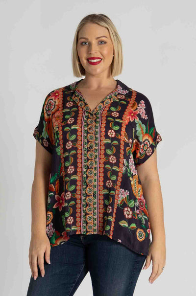 Johnny Was - Laiya Button Up in Clarkwood Navy