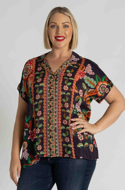 Johnny Was - Laiya Button Up in Clarkwood Navy