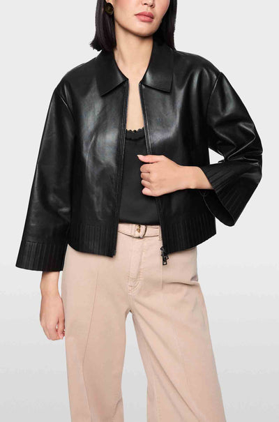 Marc Cain - Rethink Together Lamb Nappa Jacket in Black