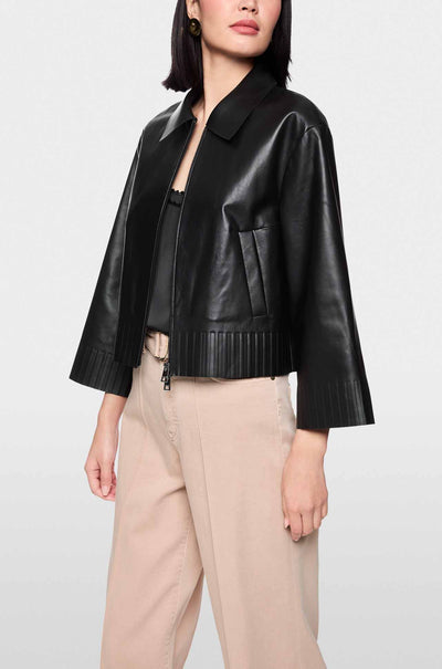 Marc Cain - Rethink Together Lamb Nappa Jacket in Black