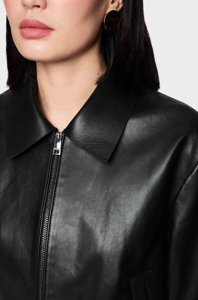 Marc Cain - Rethink Together Lamb Nappa Jacket in Black