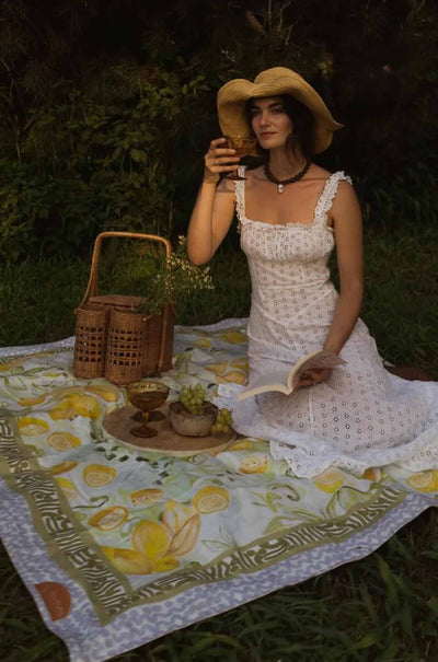 Wandering Folk - Le Lemon Picnic Rug