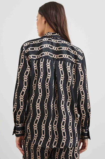 Rails - Ledger Shirt in Black Gold Link