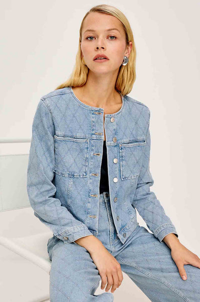 Rails - Lido Denim Jacket in Quilted Stud