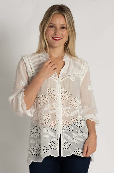Johnny Was - Lilianne Shirt in Wallflower Print