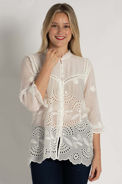 Johnny Was - Lilianne Shirt in Wallflower Print