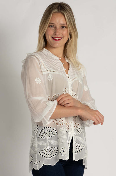 Johnny Was - Lilianne Shirt in Wallflower Print