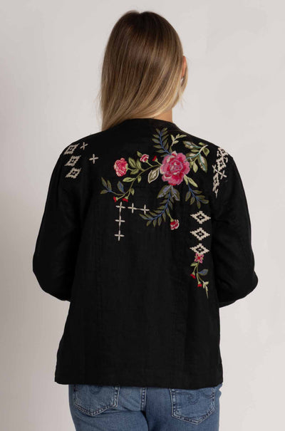 Johnny Was - Linen Workwear Jacket in Catia Print