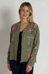 Johnny Was - Linen Workwear Jacket in Catia Print