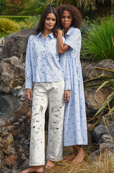 Coop - Love On The Line Heart Line Shirt in Blue