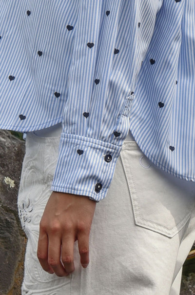 Coop - Love On The Line Heart Line Shirt in Blue