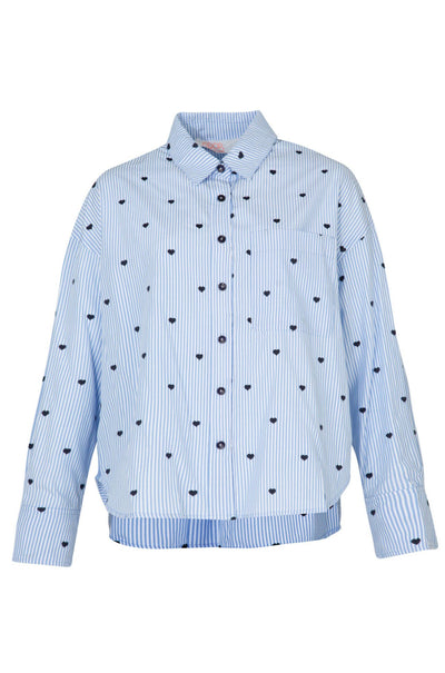 Coop - Love On The Line Heart Line Shirt in Blue