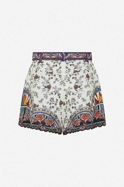 Camilla - My Folk Art Heart Belted High Waist Shorts